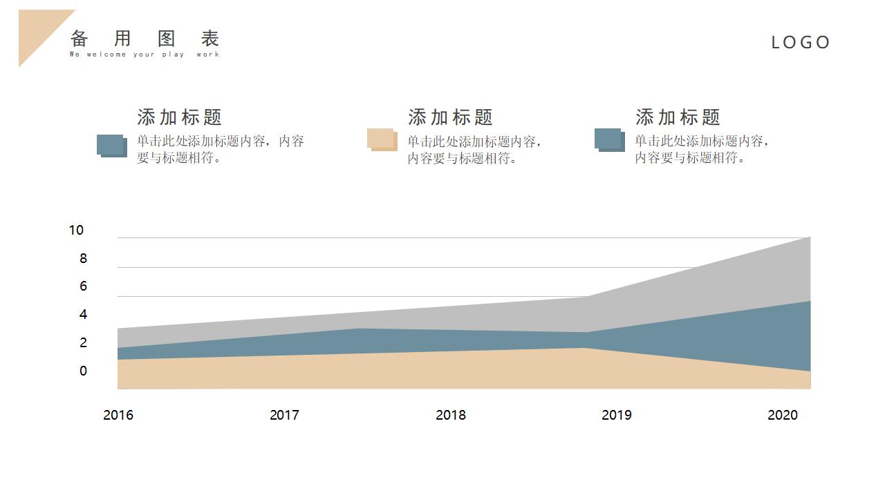 简约蓝金商务风工作汇报PPT模板