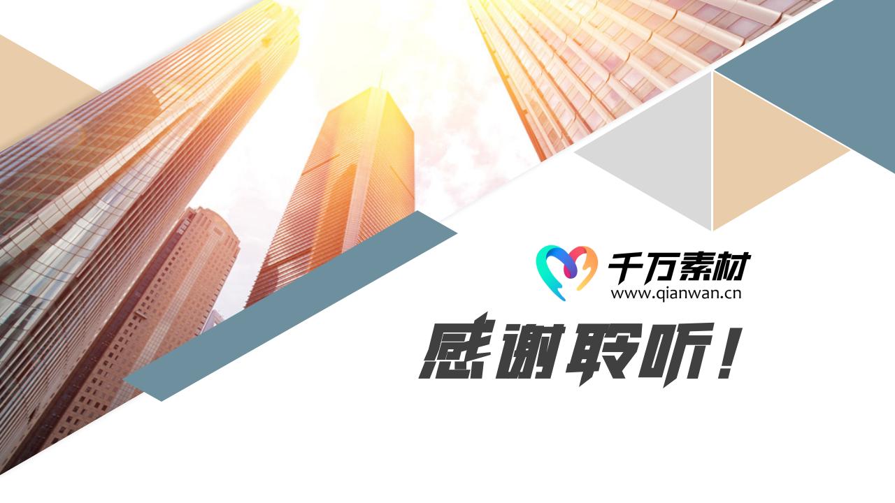 简约蓝金商务风工作汇报PPT模板